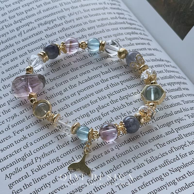 海神奇遇丨紫水晶+螢石 //提升靈感與專注力// 天然水晶手鍊