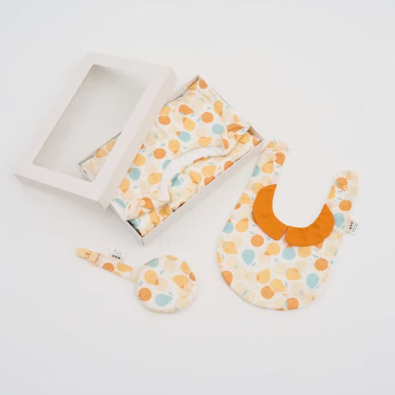 【寶寶彌月禮盒】豪華3件組/寶柚桔利/活力黃綠