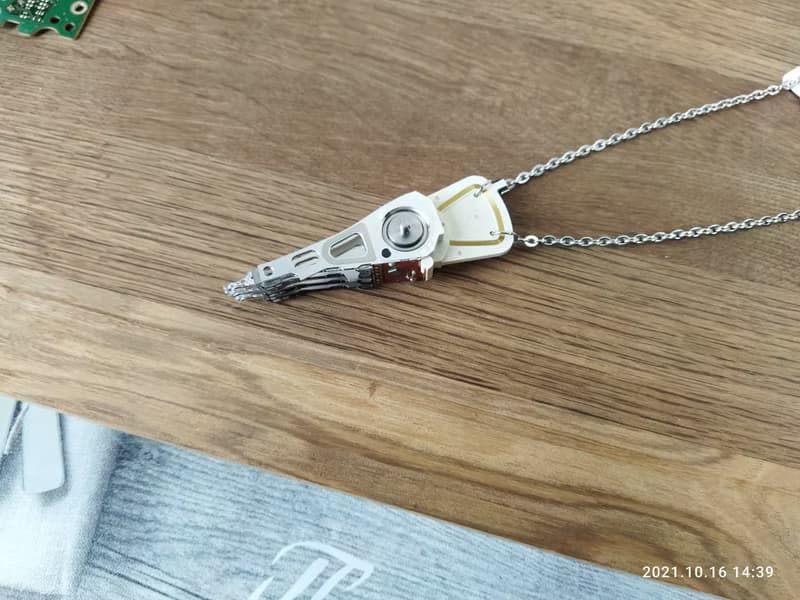 Cyberpunk necklace for him. Cyber core jewelry. Futuristic necklace for men