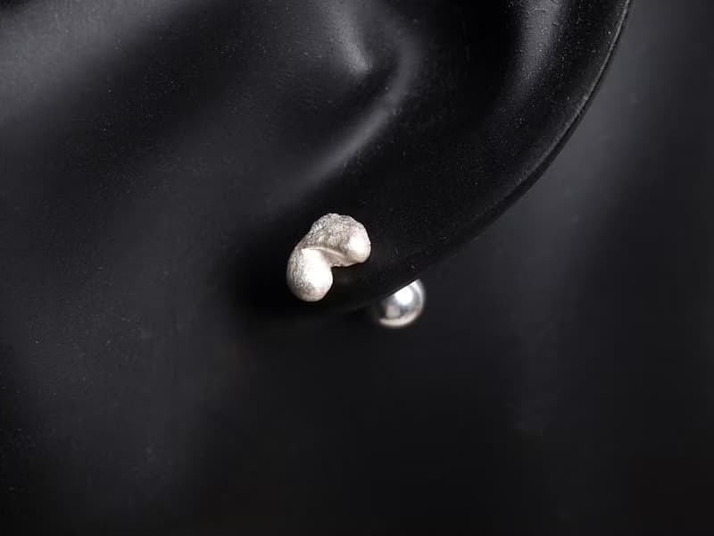 【Coal 系列】 #a281 霧岩隨機耳環-金工手作銀飾