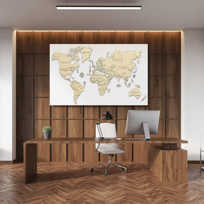 偷偷為男友準備的手工禮物WOODEN CITY World Map XL木製世界地圖