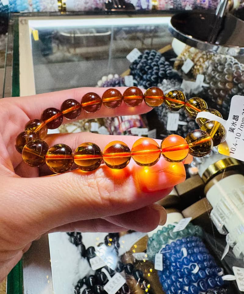 極品濃色威士忌黃水晶10.4-10.7mm31.94g招財事業財源滾滾非改色