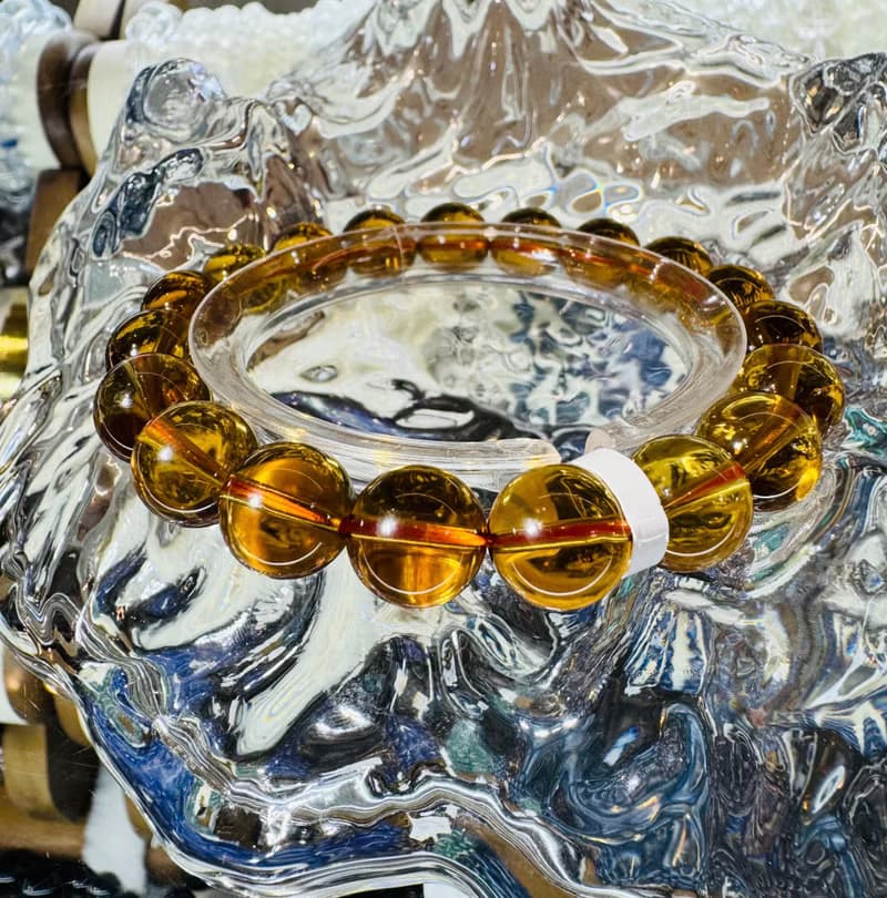 極品濃色威士忌黃水晶10.4-10.7mm31.94g招財事業財源滾滾非改色