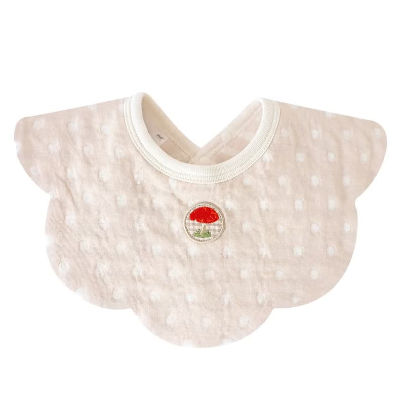 【SISSO有機棉】栗子好甜菇二重織空氣棉圍兜