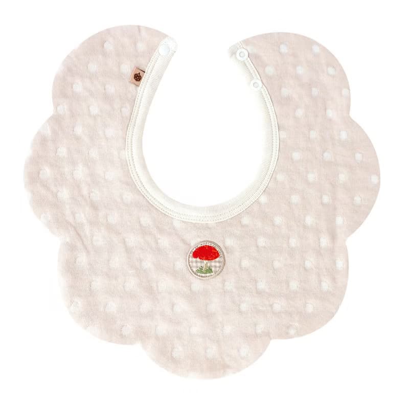 【SISSO有機棉】栗子好甜菇二重織空氣棉圍兜