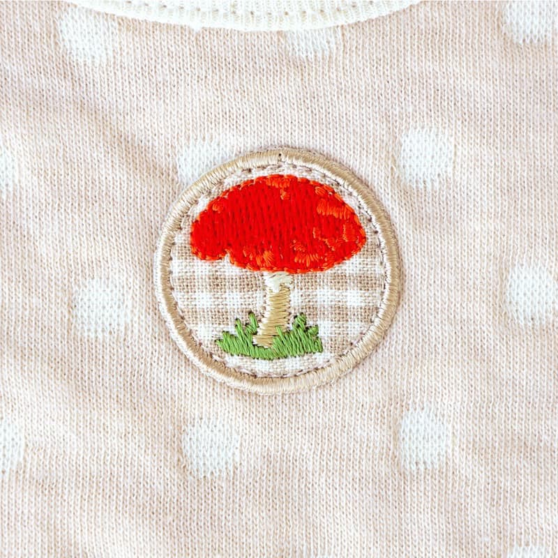 【SISSO有機棉】栗子好甜菇二重織空氣棉圍兜