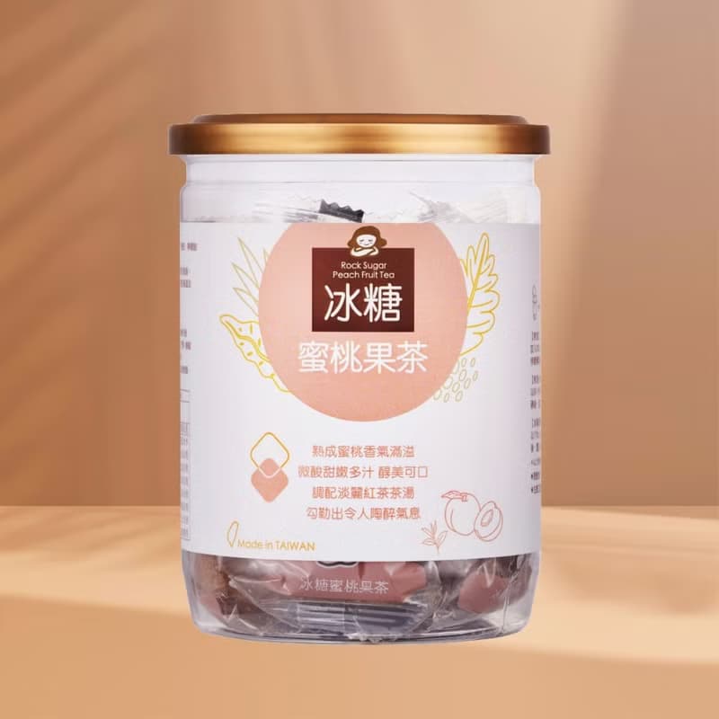 冰糖蜜桃果茶 | 17gx12入/罐 | 婚禮小物 伴娘禮 送女友 茶磚