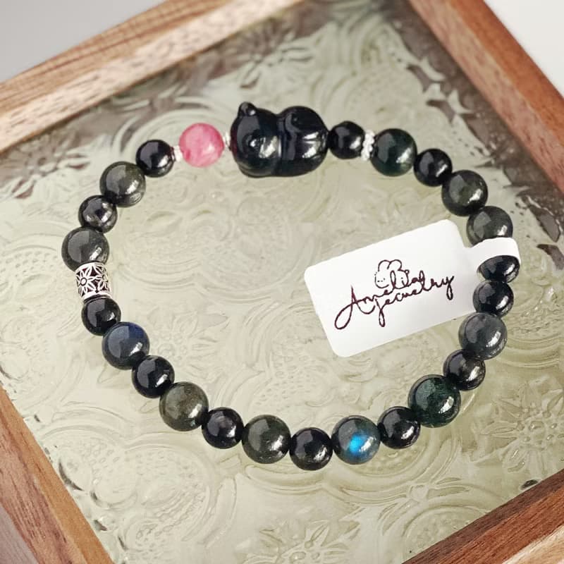 Amelia Jewelry丨極度招財丨十字金光埃及金運石手串丨金運石手鍊