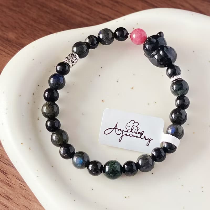 Amelia Jewelry丨極度招財丨十字金光埃及金運石手串丨金運石手鍊