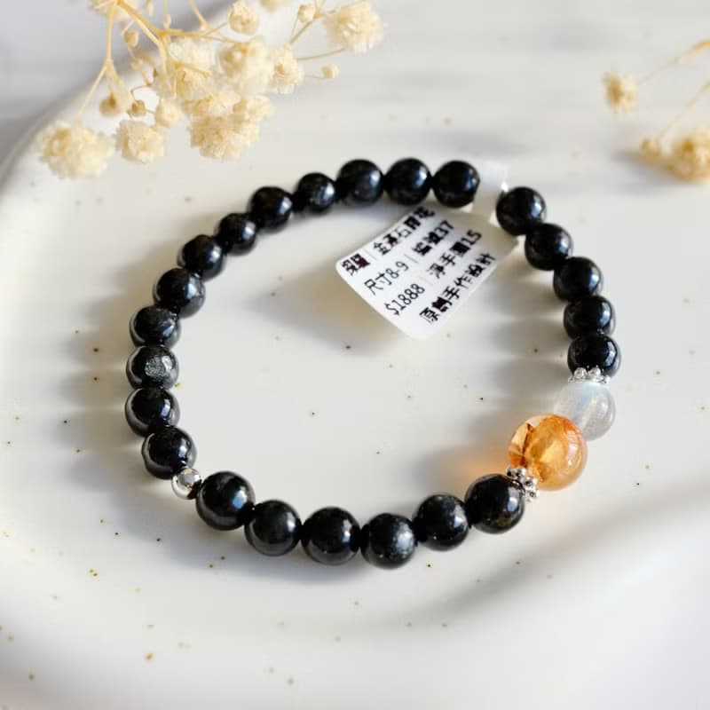 Amelia Jewelry丨極度招財丨十字金光埃及金運石手串丨金運石手鍊