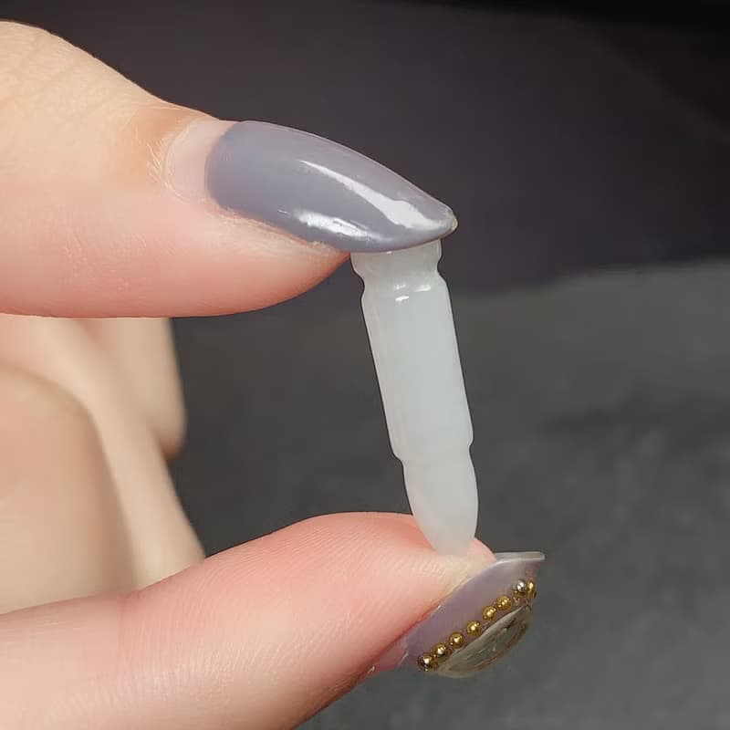 白翡翡翠文昌筆吊墜 | 天然緬甸A貨翡翠 | 送禮