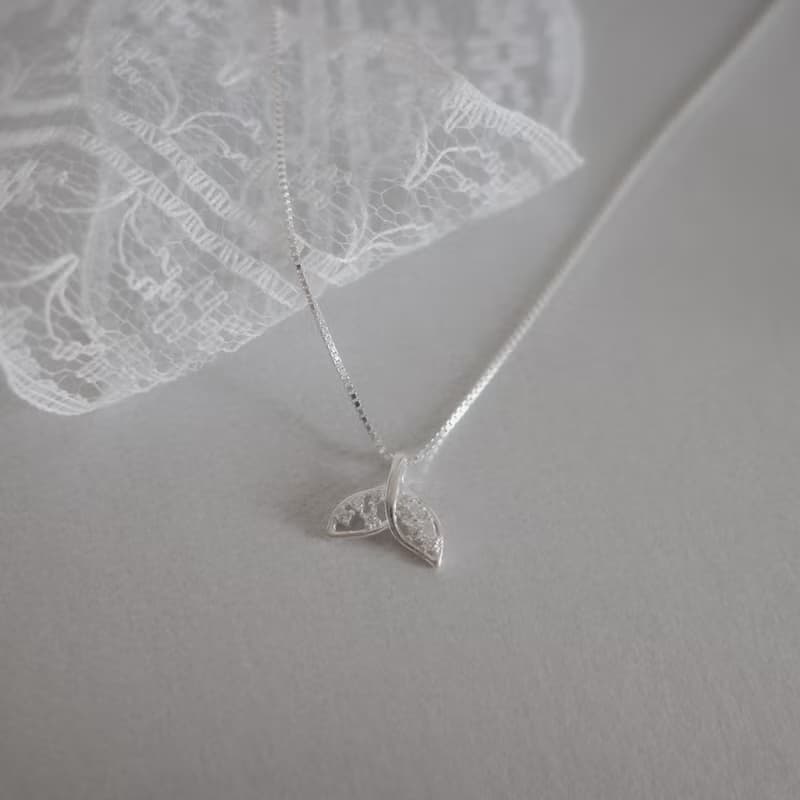 925純銀 氣質魚尾項鍊 美人魚水鑽項鍊 情人節禮盒 生日禮物推薦