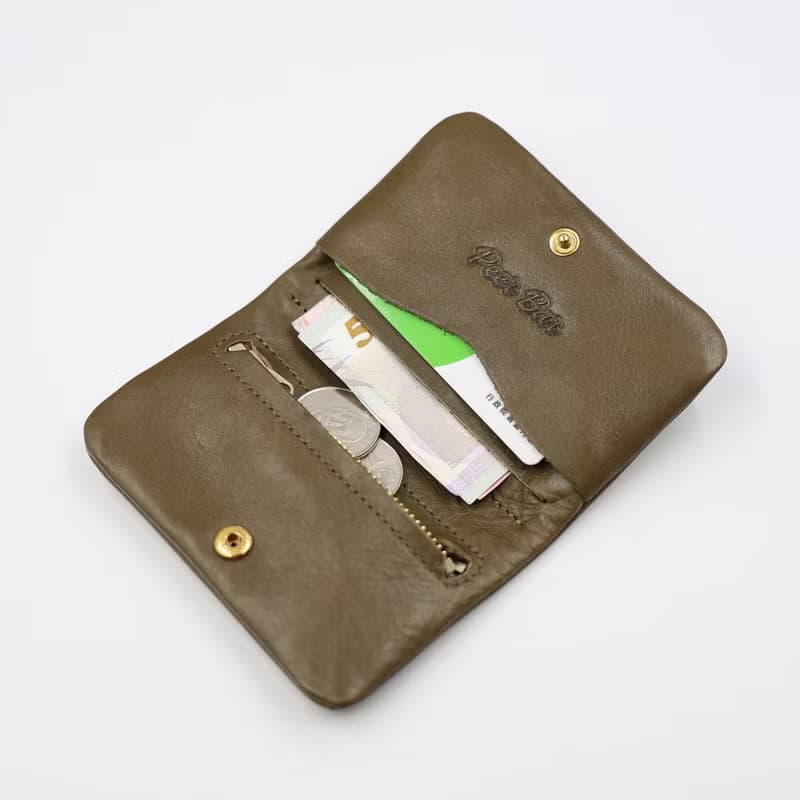 手工植鞣皮革-摔軟卡幣零錢包 Card Coin Purse