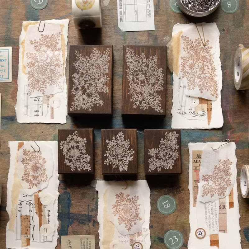 星辰染木印章 - 玫瑰花束