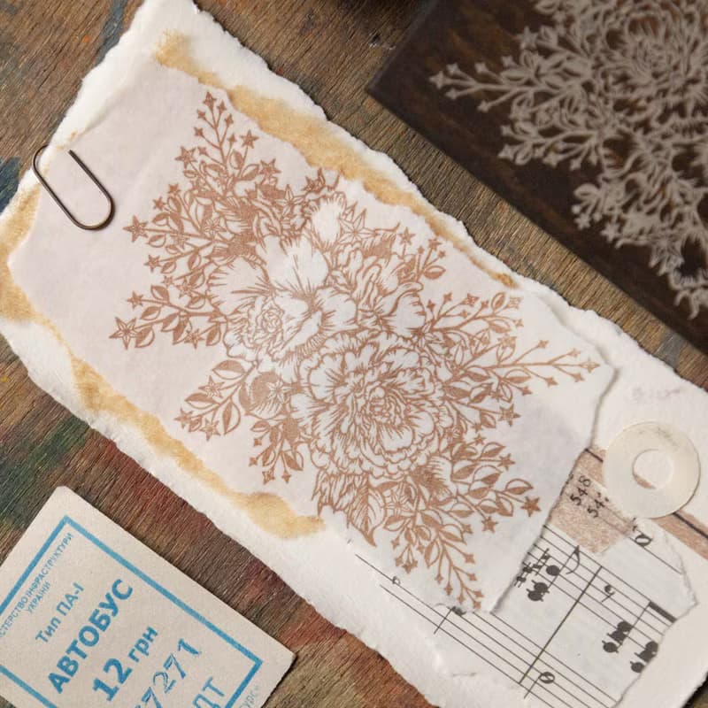 星辰染木印章 - 玫瑰花束