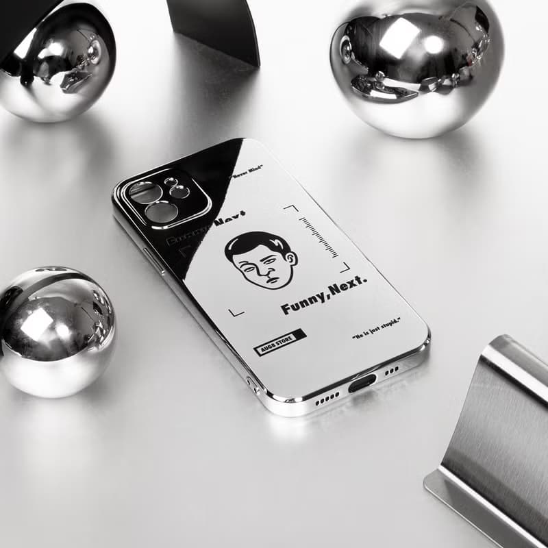 AUG8 STORE 白眼男情侶電鍍鏡面iPhone手機殼 亮面軟殼