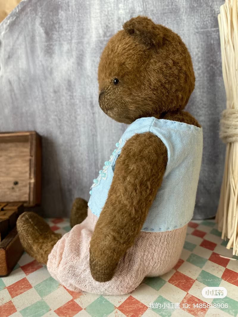Brown cute teddy bear, OOAK, adorable bear, collectible toys, handmade, gift