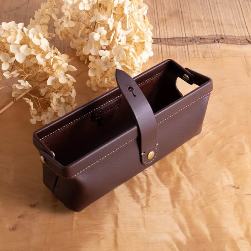 イタリアンレザーのペンケース Paka-pen #Chocolate【入学祝】【就職祝】【カスタム可能なギフト】