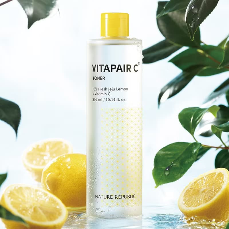 送人參蜂王水潤霜 VITAPAIR 維他命C光澤化妝水+精華導入噴霧組合