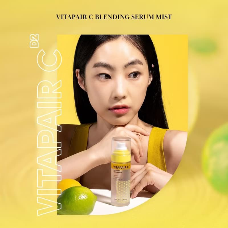送人參蜂王水潤霜 VITAPAIR 維他命C光澤化妝水+精華導入噴霧組合