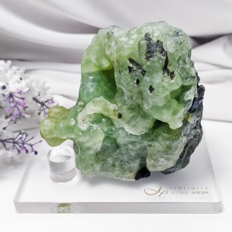 頂級葡萄石 希望 招財 成功 心輪 原石 擺件 收藏 風水 單品 禮物