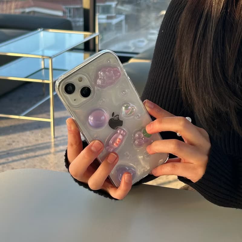 clear purple phone case