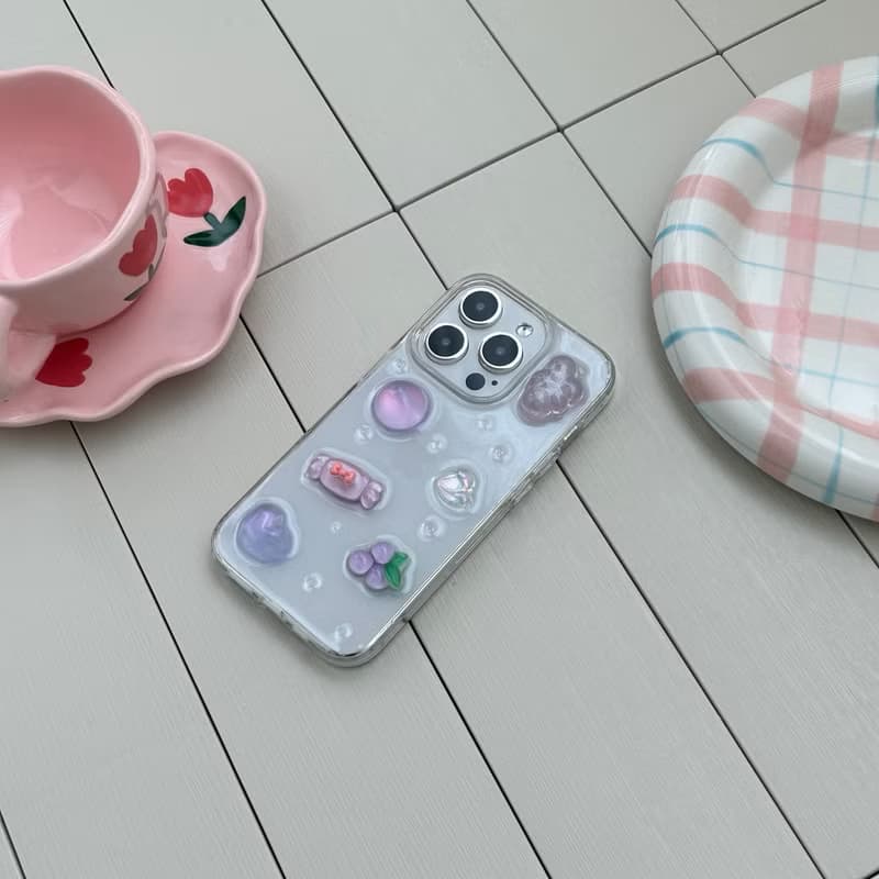clear purple phone case