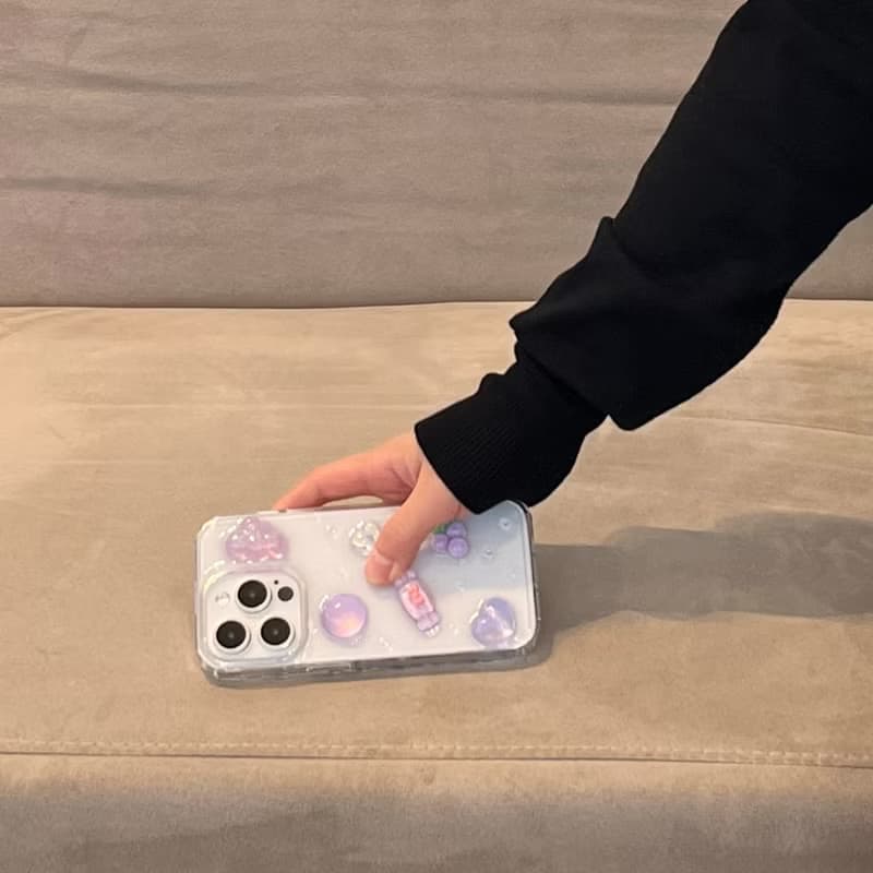 clear purple phone case