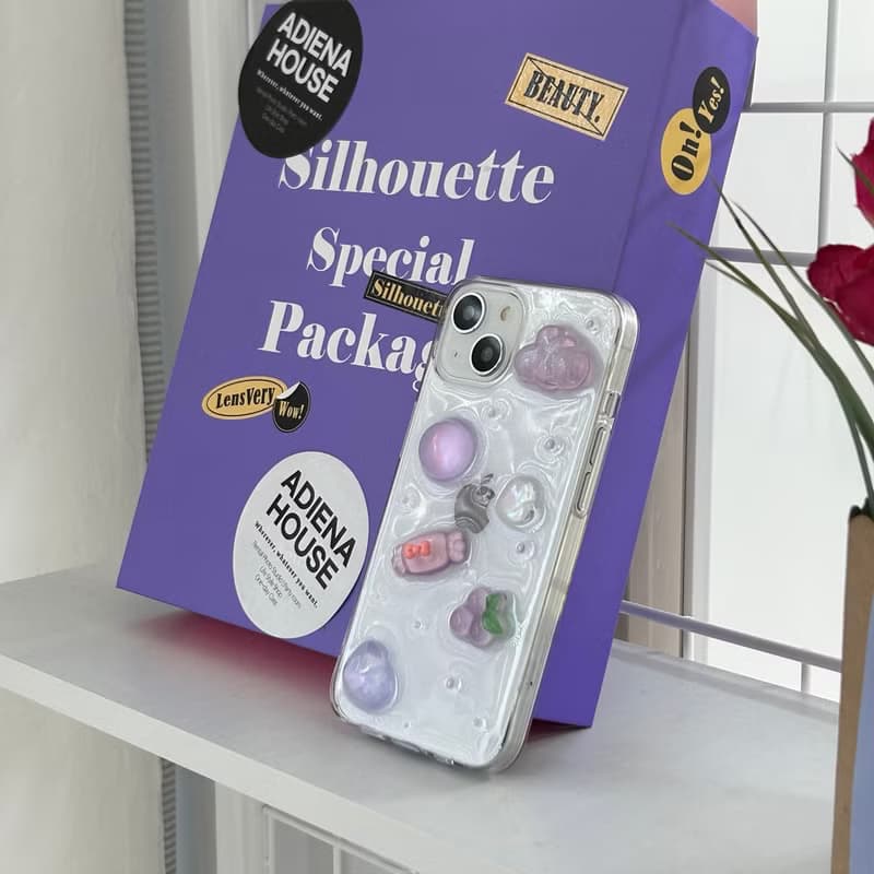 clear purple phone case