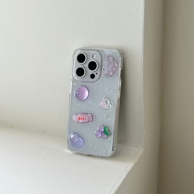 clear purple phone case