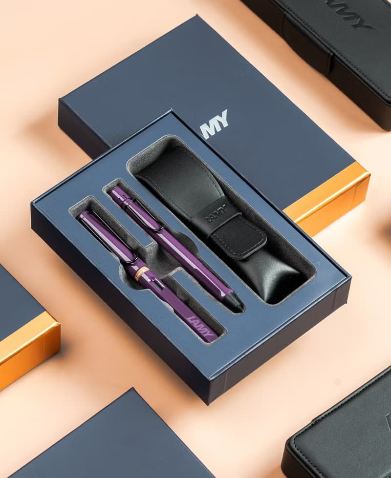LAMY 雙入筆套禮盒  (組合配) / safari  - 黑莓紫羅蘭
