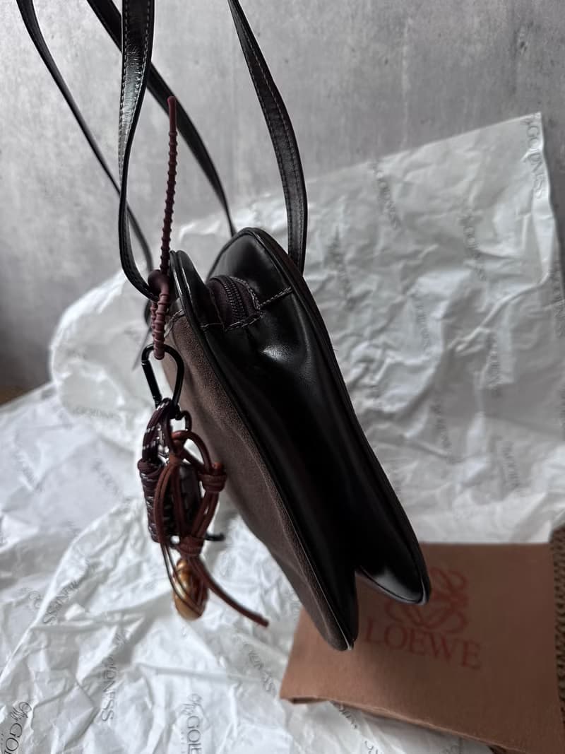 中古包 Loewe 羅威 朱古力Hobo肩背包