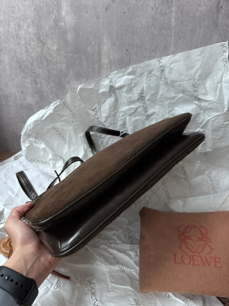 中古包 Loewe 羅威 朱古力Hobo肩背包