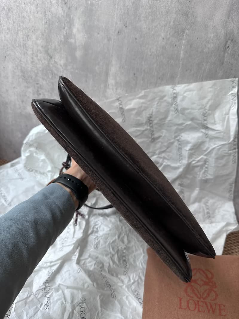 中古包 Loewe 羅威 朱古力Hobo肩背包