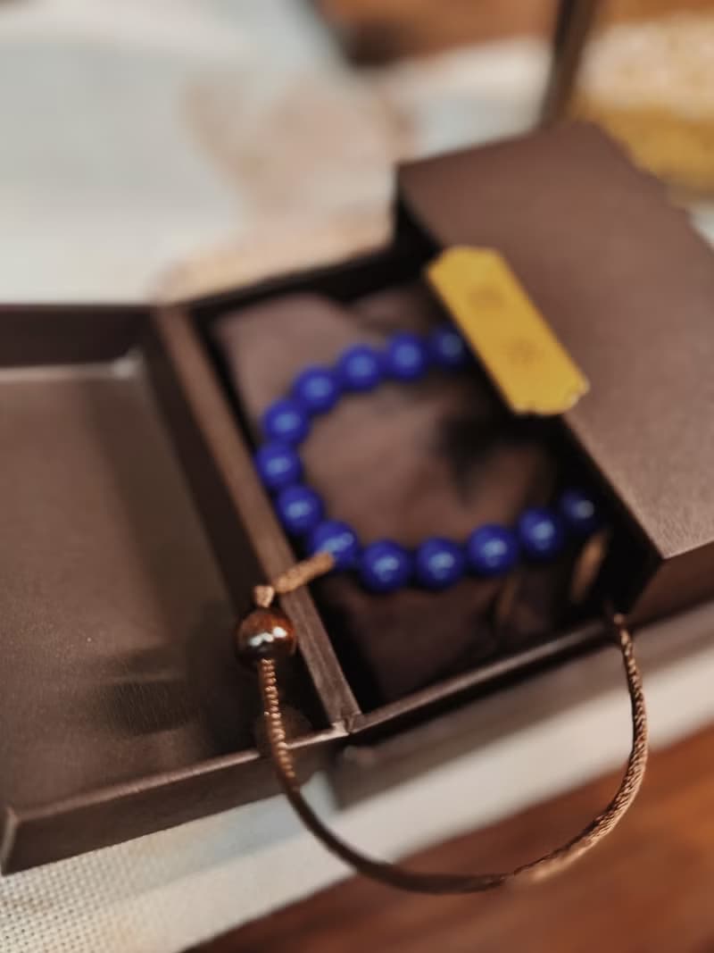 天然青金石手串帝王藍時尚手鏈禮盒裝