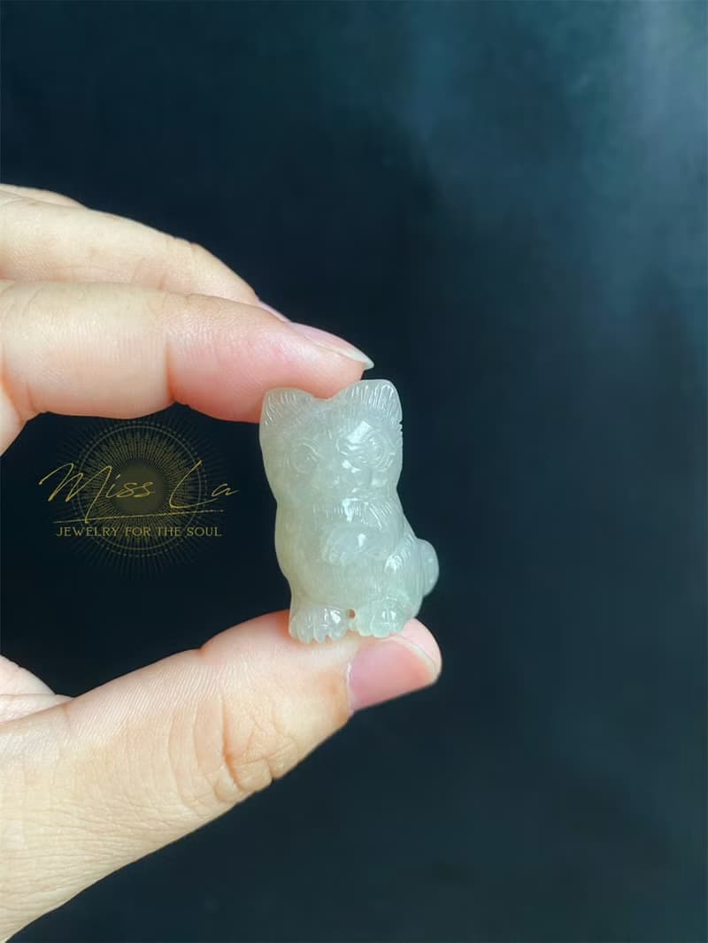 萌寵守護 天然雪梨黃小貓 擺件 療癒系翡翠小夥伴 守護你的每一天