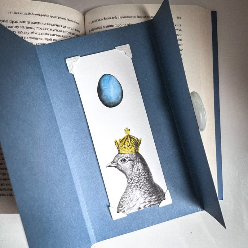 Paper Bookmark Pigeon and the Blue Egg Unique Premium Quality Handmade