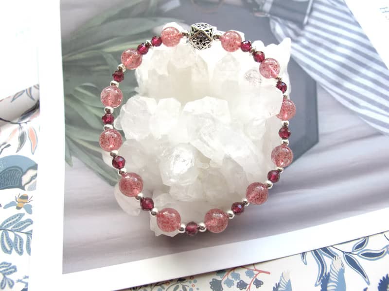 草莓晶 石榴石 925銀飾【甜緋之聲】好人緣 招桃花 化解負面能量