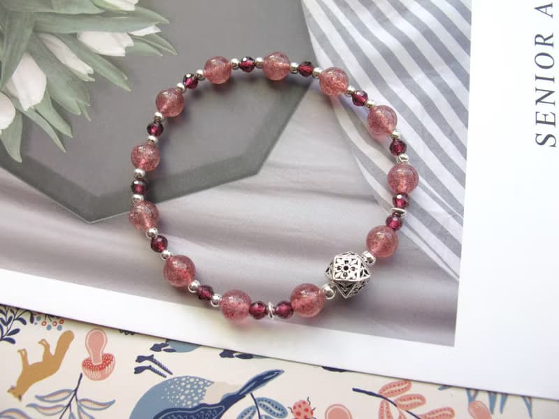 草莓晶 石榴石 925銀飾【甜緋之聲】好人緣 招桃花 化解負面能量