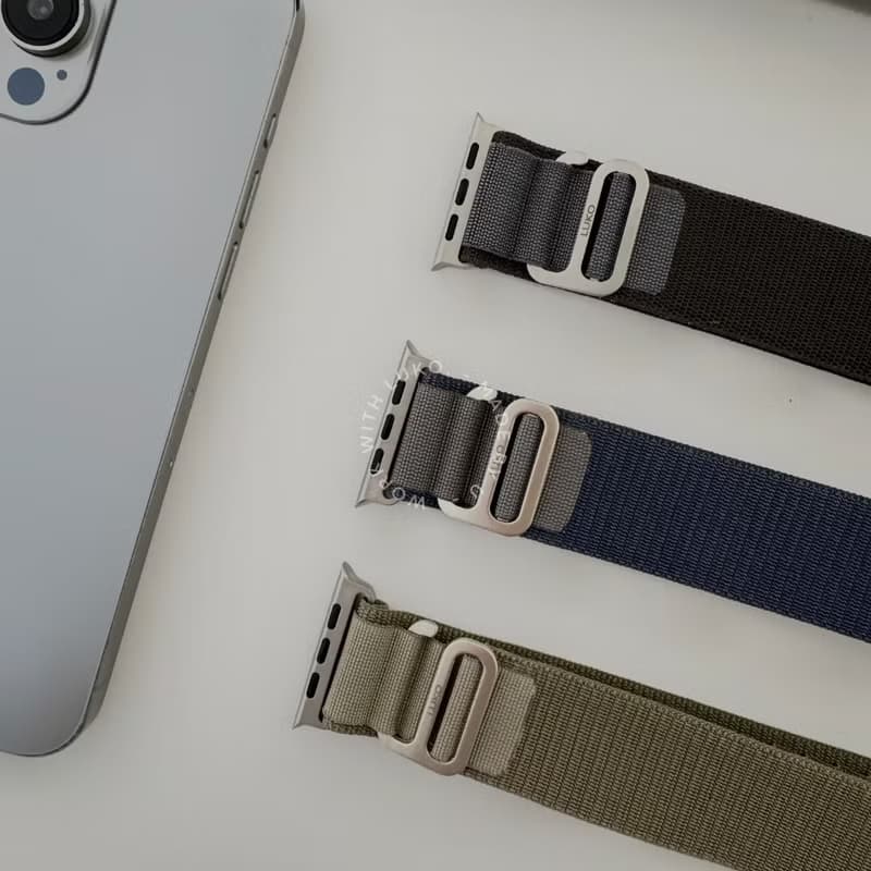 Apple Watch I 運動款 I 手工尼龍鈦合金S回環錶帶 野徑 工裝新色