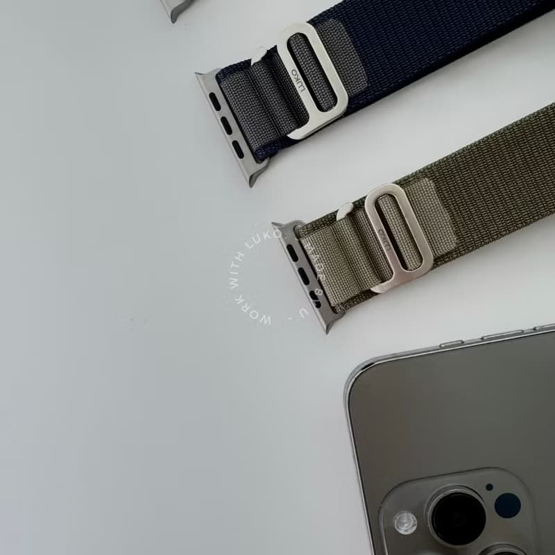 Apple Watch I 運動款 I 手工尼龍鈦合金S回環錶帶 野徑 工裝新色