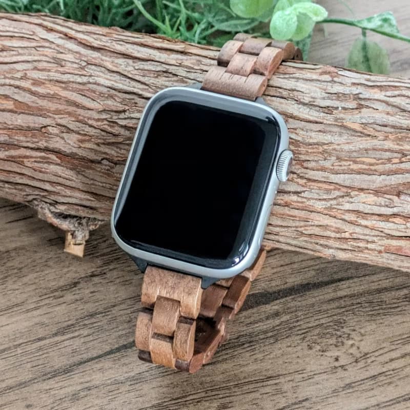 【木製バンド】EINBAND AppleWatch アップルウォッチ 天然木バンド 木のベルト 14mm【クルミウッド】