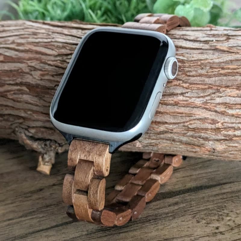 【木製バンド】EINBAND AppleWatch アップルウォッチ 天然木バンド 木のベルト 14mm【クルミウッド】
