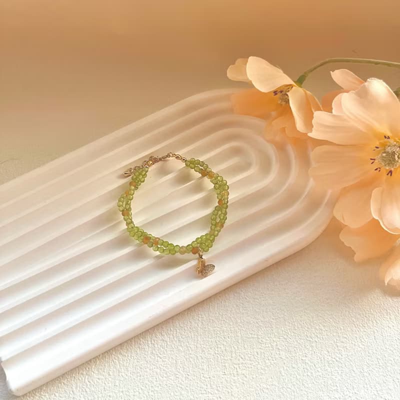 芽萌星語 橄欖石 x 黃水晶能量手鍊