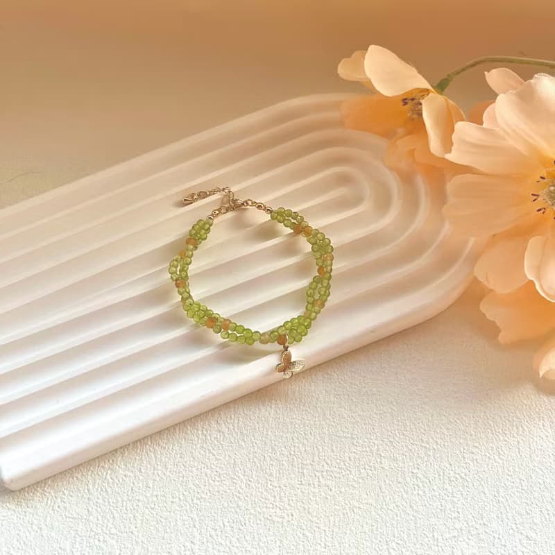 芽萌星語 橄欖石 x 黃水晶能量手鍊
