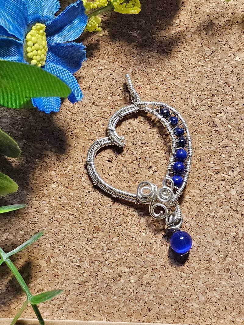 【葉綠舒手作】靜水流深 /金屬線編織/節日/禮物/飾品/項鍊/手作
