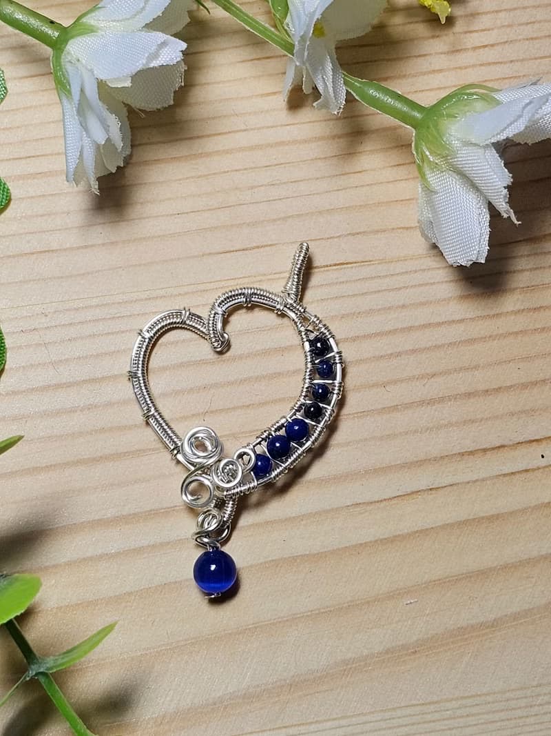 【葉綠舒手作】靜水流深 /金屬線編織/節日/禮物/飾品/項鍊/手作