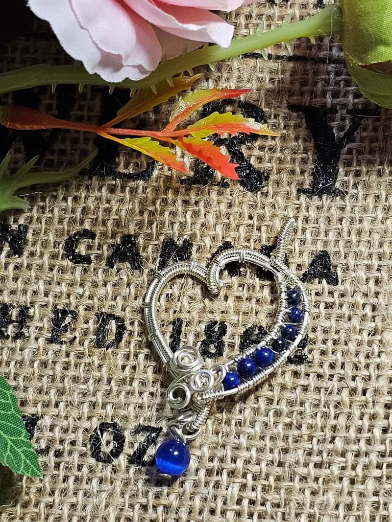 【葉綠舒手作】靜水流深 /金屬線編織/節日/禮物/飾品/項鍊/手作