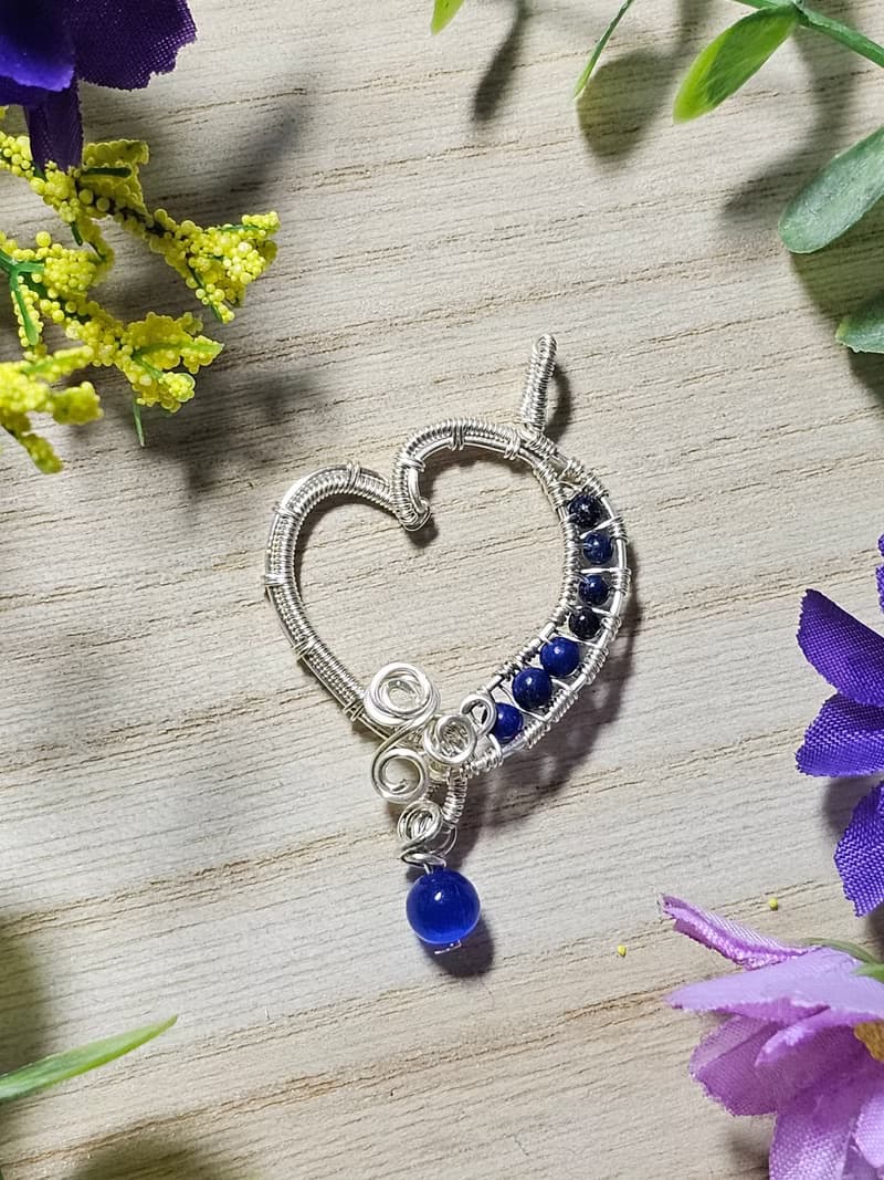 【葉綠舒手作】靜水流深 /金屬線編織/節日/禮物/飾品/項鍊/手作