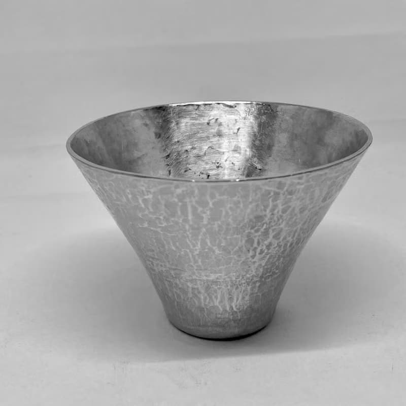 純錫酒杯/清酒杯/燒酌杯/喇吧口型清酒杯(大杯),青冶金工手作鍛打